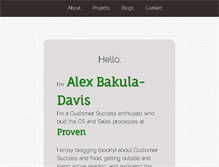 Tablet Screenshot of alexbakuladavis.com